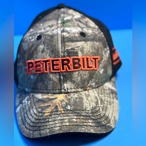 Peterbilt Camo Baseball Cap with Orange Logo